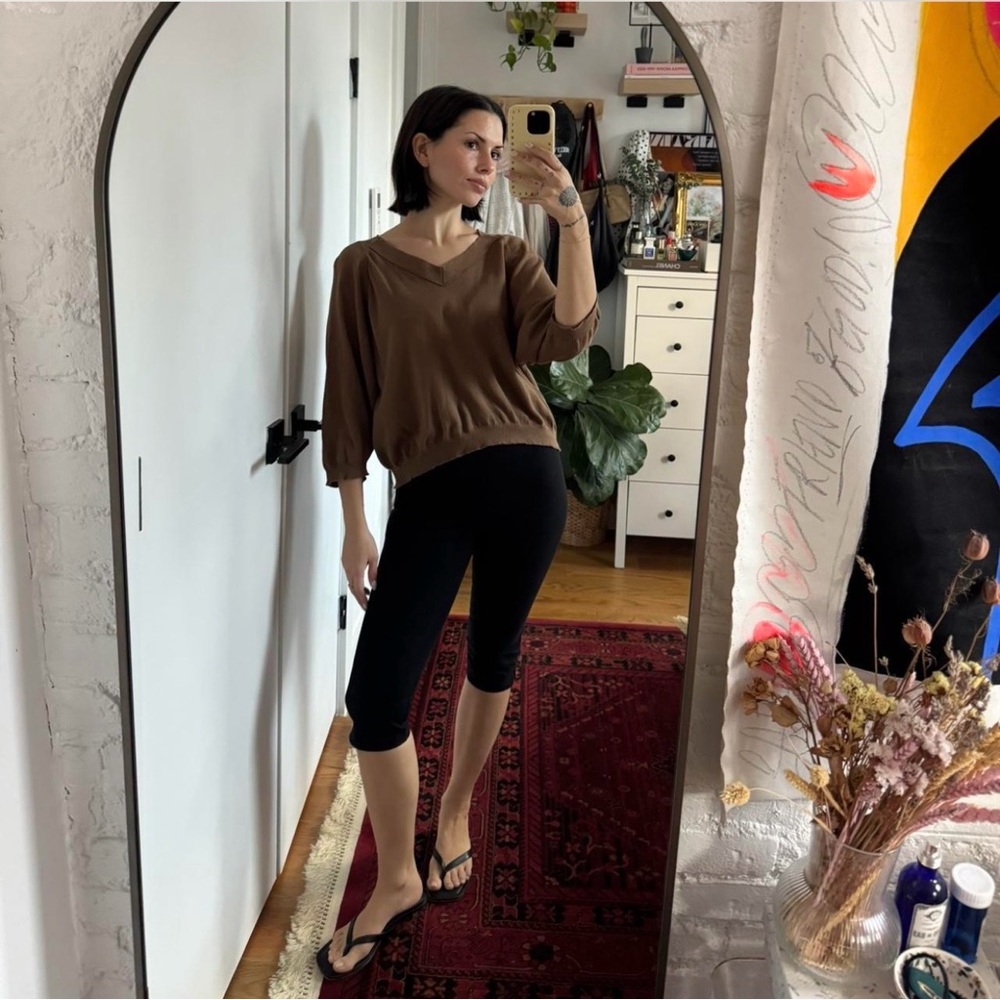 VINTAGE CHLOE BROWN V-NECK SWEATER (made in Italy)